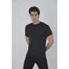 Biçomi Erkek File Cepli Slim Fit T-shirt - Siyah