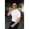 Biçomi Erkek Fitilli Bisiklet Yaka Kısa Kollu Tişört