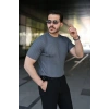 Biçomi Erkek Fitilli Bisiklet Yaka Kısa Kollu Tişört