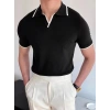 Biçomi Erkek Kısa Kollu Yakalı Triko Tişört