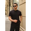 Biçomi Erkek Kolları Dar Kesim Rahat Kalıp Basic Tişört