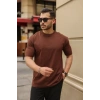 Biçomi Erkek Kolları Dar Kesim Rahat Kalıp Basic Tişört