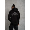 Biçomi Erkek Nihilist Penguen Özel Tasarım Oversize Kapüşonlu Sweatshirt - Siyah