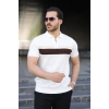 Biçomi Erkek Örgü Desenli Renkli Kısa Kollu Triko Tişört