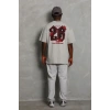 Biçomi ERKEK Oversize Baskılı Bisiklet Yaka T-Shirt - Gri