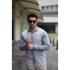 Biçomi Erkek Pamuklu Keten Kumaş Gömlek