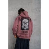 Biçomi Erkek Paradise Baskılı Kapüşonlu Sweat - Gül Kurusu