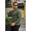 Biçomi Erkek Pirinç Desenli Uzun Kollu Yakalı Triko