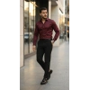 Biçomi Erkek Saten Klasik Gömlek