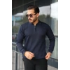 Biçomi Erkek Selanik örme Yakalı Uzun Kollu Triko