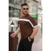 Biçomi Erkek şerit Detaylı Kısa Kollu T-shirt