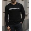 Biçomi Erkek Uzun Kollu Bisiklet Yaka Viskon Sweat