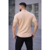 Biçomi Erkek Waffle Kumaş Kısa Kollu Düğmeli Açık Yaka Regular Fit Gömlek - Bej