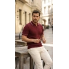 Biçomi Erkek Zikzak Dokulu Yakalı Kısa Kollu Triko