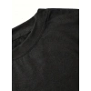 Biçomi Fiyonk Baskılı Siyah Oversize Unisex T-shirt- Siyah