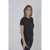 Biçomi Gögüs Fileli Slim Fit T-shirt - Siyah