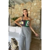 Biçomi Jasmin Süzüneli Keten Tulum 1280-08