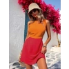 Biçomi Kadın Askılı Bisiklet Yaka Yandan Açık Mini Aerobin Elbise