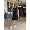 Biçomi Kadın Kısa Kollu Bisiklet Yaka Cepli Viskon Iki Iplik Elbise