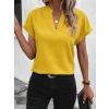 Biçomi Kadın Kısa Kollu Hakim Yaka Sofya Bluz