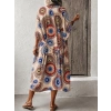 Biçomi Kadın Kısa Kollu önü Açık Belden Kuşaklı Uzun Kimono