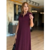 Biçomi Kadın Kısa Kollu Yakalı Cepli Uzun Viskon Iki Iplik Elbise