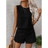Biçomi Kadın Kolsuz Bisiklet Yakalı Kısa Bluz Ve Short Ikili Takım