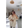 Biçomi Kadın Tek Cepli Over Size Ketem Gömlek