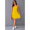 Biçomi Kadın Tek Kolu Uzun Diğeri Askılı Yuvarlak Yakalı Kısa Viskon Elbise