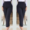 Biçomi Kadın üste Oturan Paçası Bilek üzerinde Biten Krep Kumaş Kumaş Pantolon 36 (S) - 50 (5XL)