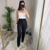 Biçomi Kadın üste Oturan Paçası Bilek üzerinde Biten Krep Kumaş Kumaş Pantolon 36 (S) - 50 (5XL)