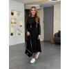 Biçomi Kadın Uzun Kollu Bisiklet Yaka Midi Modal Elbise