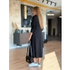 Biçomi Kadın Uzun Kollu V Yakalı Midi çağla Yeşili Modal Elbise