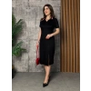 Biçomi Kadın Yaka Ribanalı Çift Yırtmaçlı Elbise