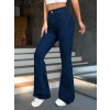 Biçomi Kadın Yüksek Bel Paçaya Doğru Geniş Kot Pantolon