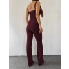 Biçomi Kadın Zincir Askılı Krop Ithal Krep Bluz Ve Pantolon Ikili Takım