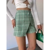 BİÇOMİ Kapaklı tüvit şort etek yeşil