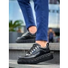 BİÇOMİ KB-X10 Kuback Siyah Rugan Siyah Yüksek Taban Günlük Spor Ayakkabı