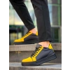 BİÇOMİ KB-X46 Kuback Siyah Sarı Yüksek Siyah Taban Günlük Spor Ayakkabı