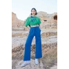 Bicomi Kısa Kollu Never Give Up 3lü Crop Eşofman Takımı