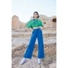 Bicomi Kısa Kollu Never Give Up 3lü Crop Eşofman Takımı