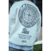 Biçomi Kışlık Bisiklet Yaka Ön Ve Arka Baskılı SweatShirt - Beyaz