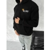 Biçomi Kışlık Üç İplik Kapşonlu SweatShirt - Siyah