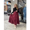 BİÇOMİ Kraş etek bordo