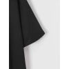 Biçomi New York Baskılı Oversize Bisiklet Yaka T-shirt - Siyah