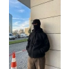 Biçomi Samuray Ninja Çift Kapşonlu ZIP Fermuarlı Kanguru Çepli Tam Fermuarlı Hoodie Swetshirt - Siyah