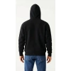 Biçomi Samuray Ninja Çift Kapüşonlu ZIP Fermuarlı Kanguru Cepli Tam Fermuarlı Hoodie Sweatshirt - Siyah