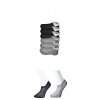 biçomi Siyah ve Gri Erkek Görünmez Çorap 6 çift