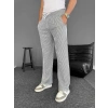Biçomi Su Yolu Çizgili Cepli Pantalon - Gri