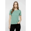Biçomi T-Shirt Bisiklet Yaka Slim Fit Likralı Tişört Günlük Basic Body - Mint Yeşili